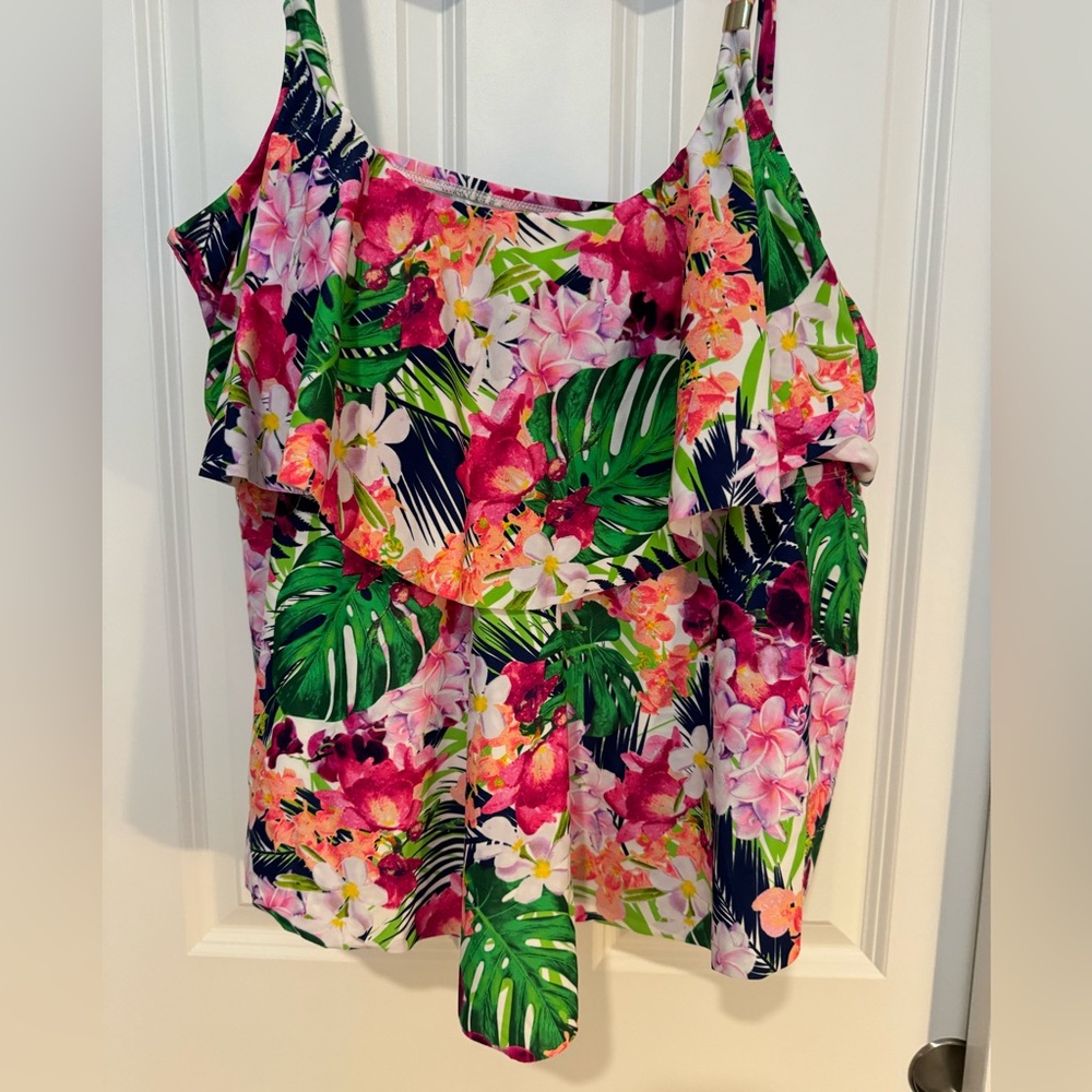 Maxine Tankini Top- tropical flowers